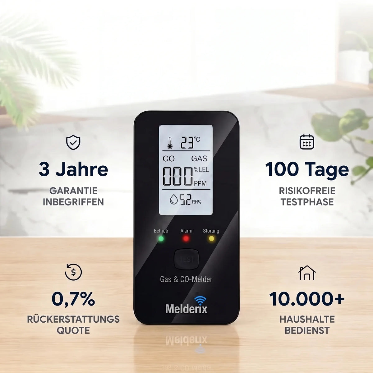 Melderix 4-in-1 CO-ilmaisin perheelle & lemmikeille