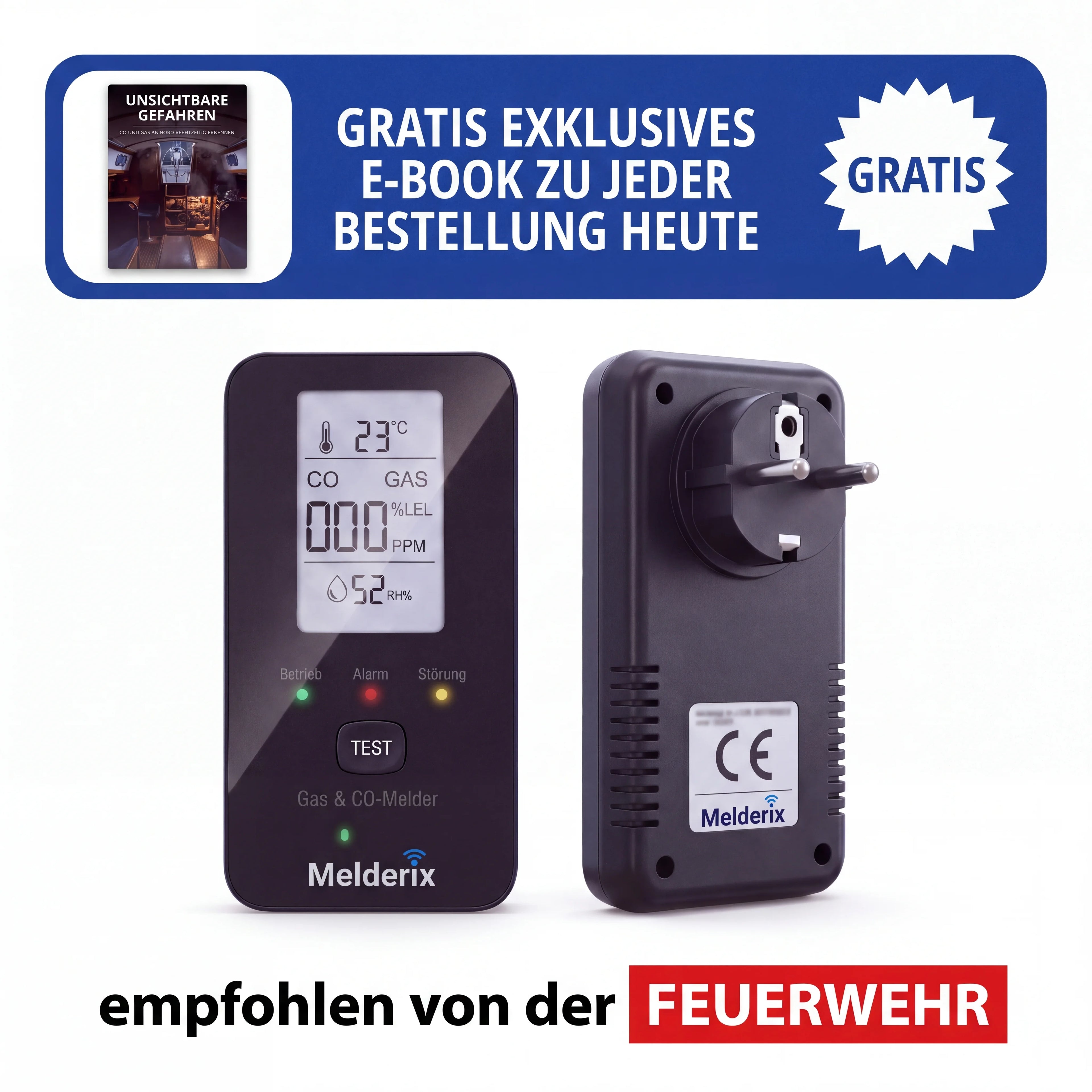 Melderix 4-in-1 CO-ilmaisin perheelle & lemmikeille