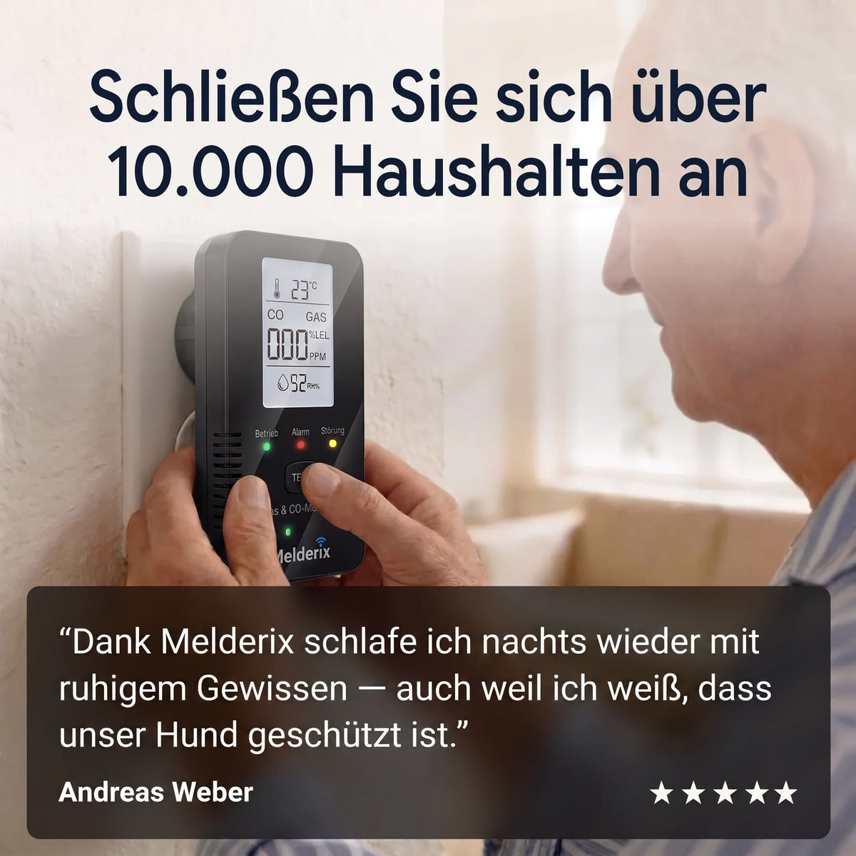 Melderix 4-in-1 CO-ilmaisin perheelle & lemmikeille